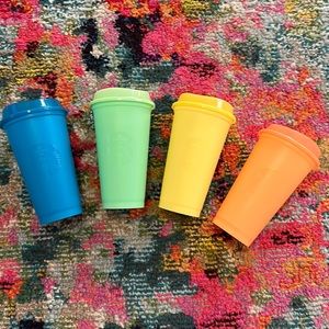 NEW Starbucks Reusable hot cups Summer Colors set
